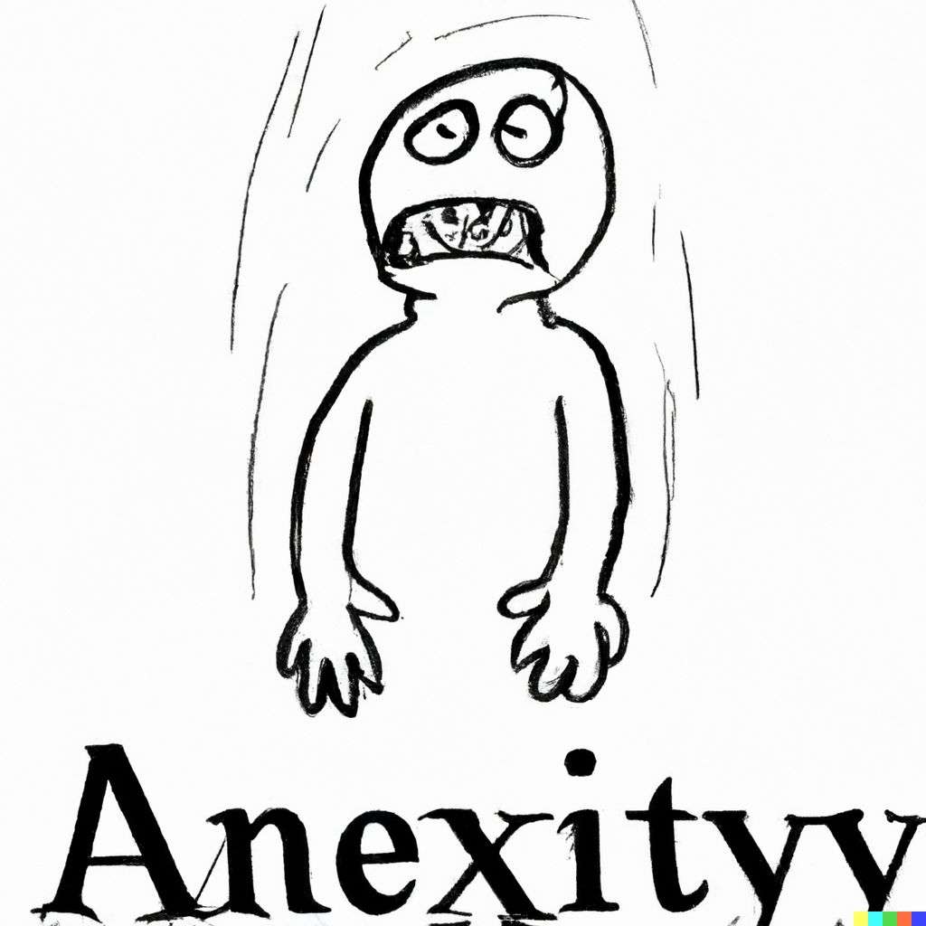 a representation of anxiety, classic comic strip